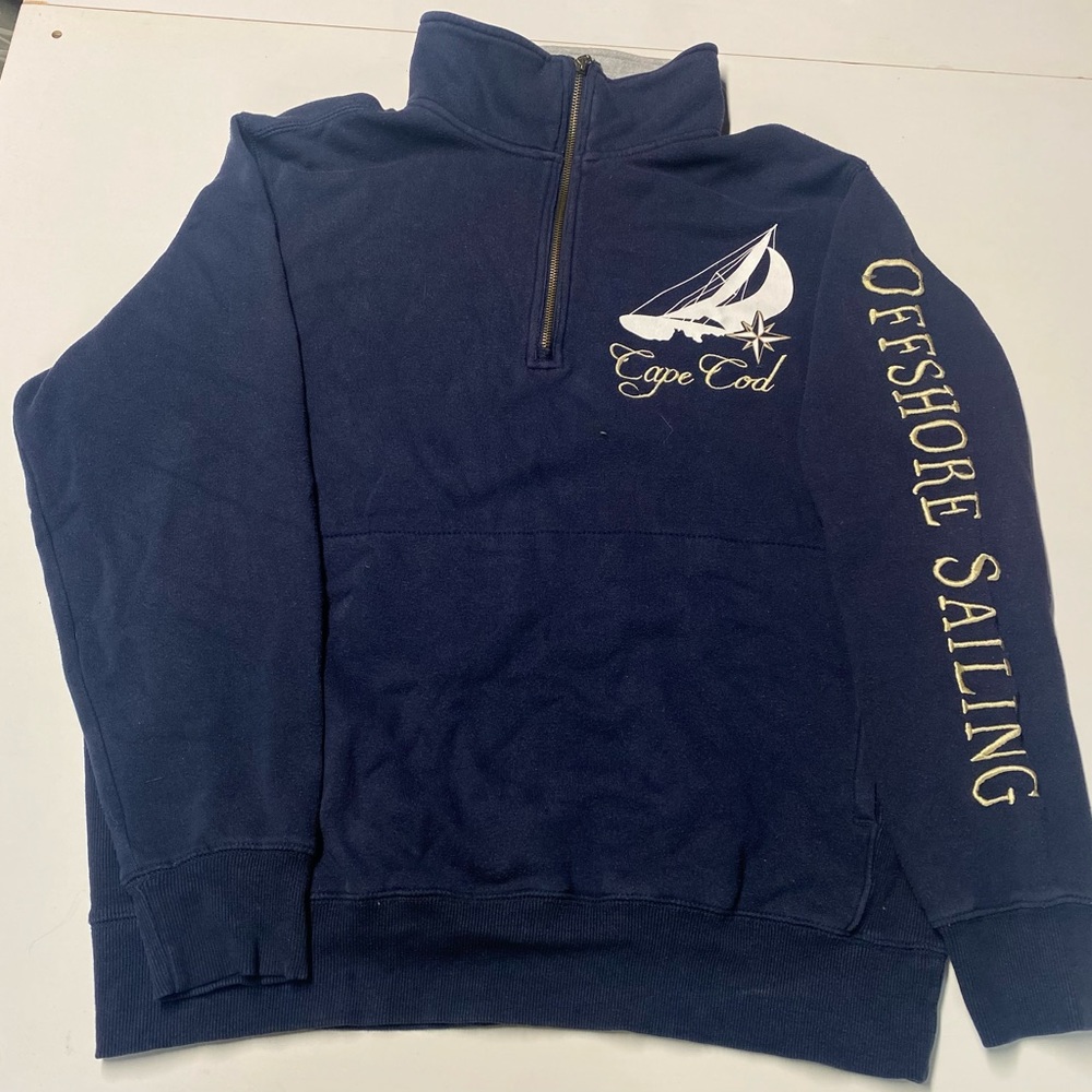 Cape Cod Navy 1/4 Zip Sweatshirt - medium